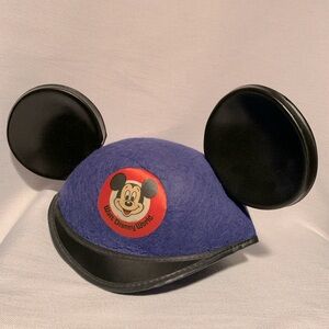 Vintage Mickey Mouse Ears Hat Walt Disney World, Made in USA. Embroidered.